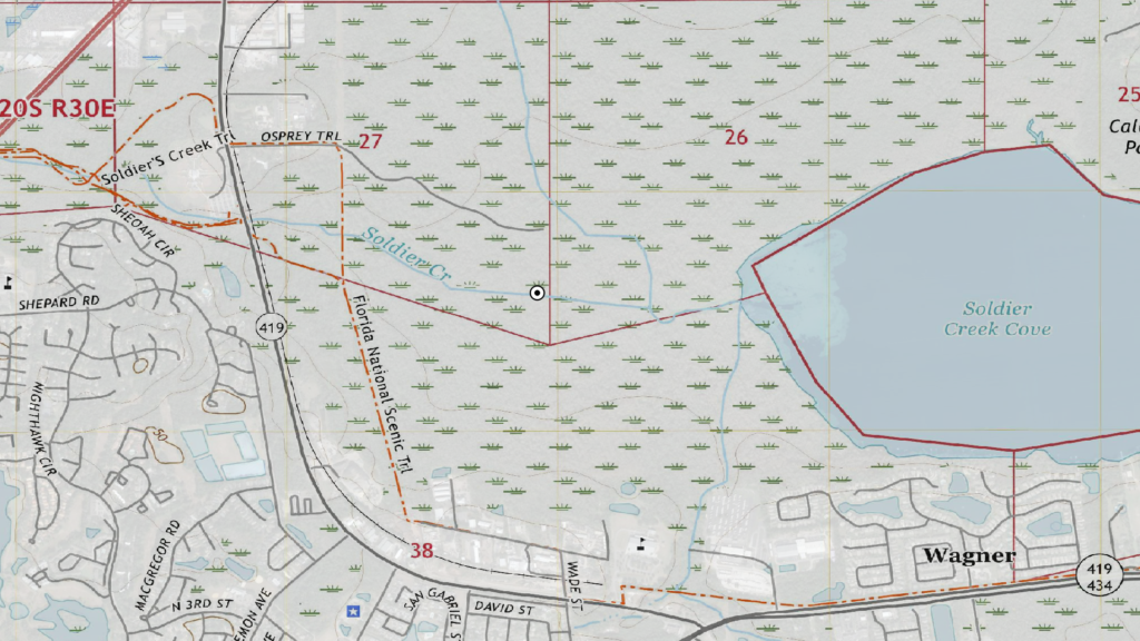 Map of Spring Hammock Reserve